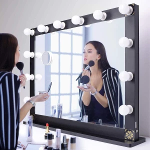 BEAUTME Large Led Lighted Dressing Table Makeup Vanity Hollywood Mirror With Light Bulbs