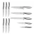 Import BH10 stainless steel 14pcs hollow handle kitchen knife set from Hatchen from China