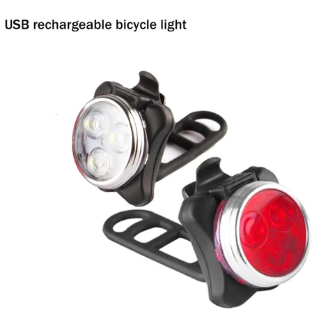 Bicycle Light Set, USB Rechargeable Front and Rear Bicycle Lights  Headlight Waterproof bicycle Light