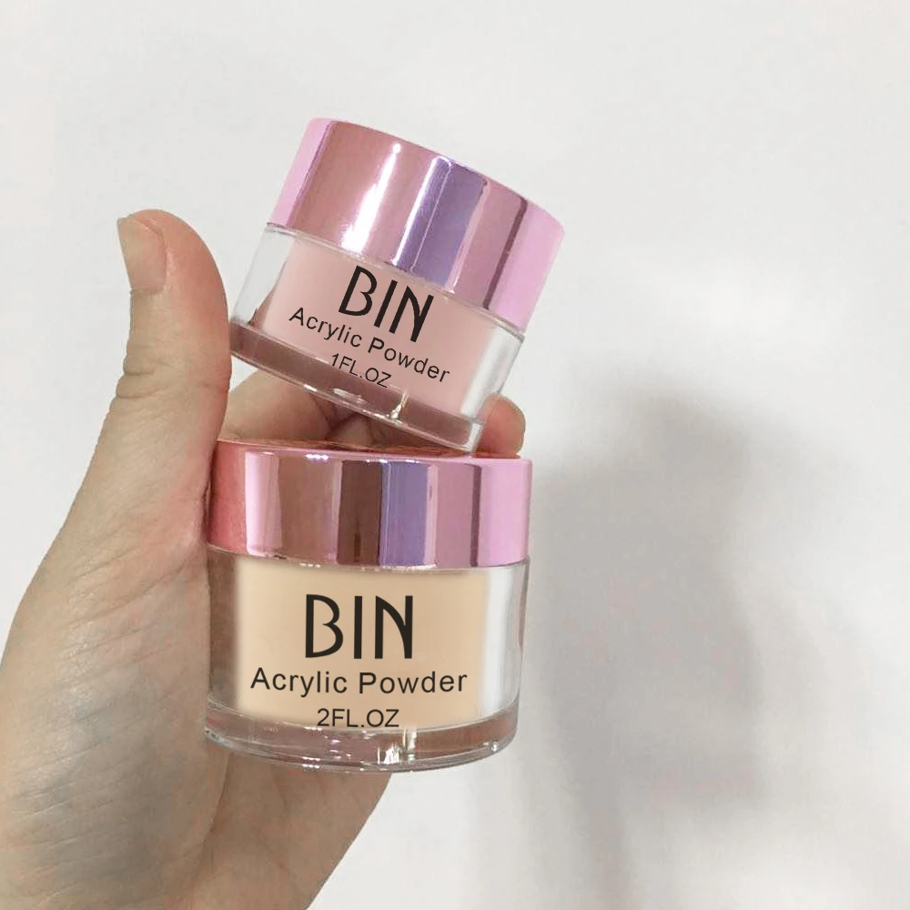 BIN EMA colored acrylic powder jar private label