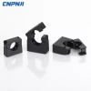 Black Color Conduit Clamp Bracket nylon PA66 Plastic Pipe Mounting Flexible Bracket for PVC Corrugated Flexible Conduit