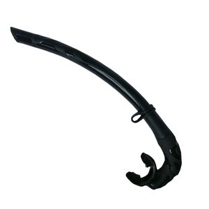 black silicone snorkel for spearfishing and freediving