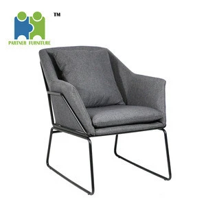 (BLAIR) Single new modern living room fabric sofa set design chair