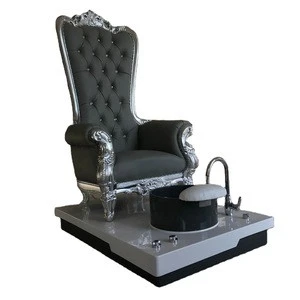Bomacy Hot Sale Beauty Salon Furniture King Throne Pedicure Chair With Bowl For Sale