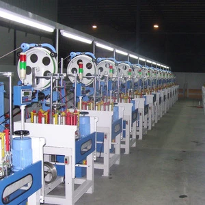 Braiding machine for wire and cables