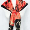 Branded 100 silk matte satin printing square scarf shawl