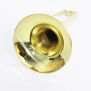 Brass Gold Lacquered Alto Trombone Wind Instrument (FTB-100)