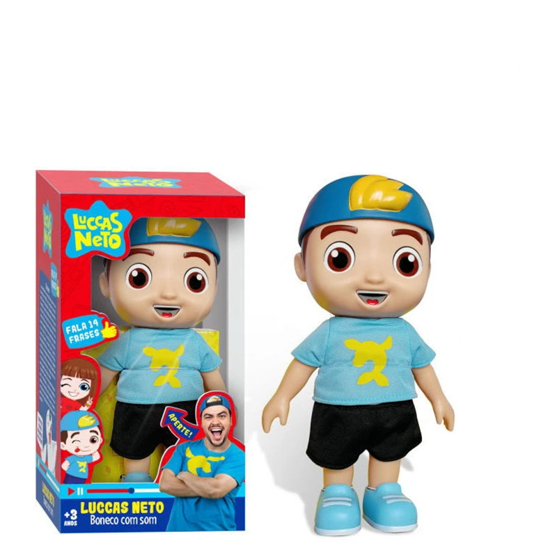 Brazil Toys Hottest 14 inches luccas neto boneco talking doll action figure toys for kids with IC