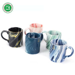 Bulk Coffee Mug Porcelain Cup Marbleized Look Ceramic Christmas Mug