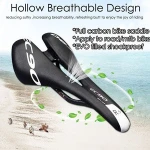 Carbon Fiber Bicycle Saddle Hollow Breathable Ultralight Bicycle Cushion Front Seat Mat Apply To Road Bike Mountain Bike  FCZ121