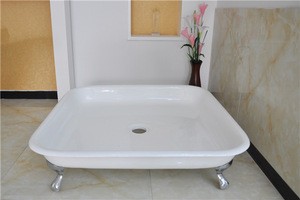 cast iron shower pan/ clawfoot shower tray for shower room