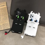 Catoon Cute Dog  Dragon Demon Silicone Case for iPhone 11 Pro Max 12 Mini X XS XR SE 8 6 6S 7 Plus