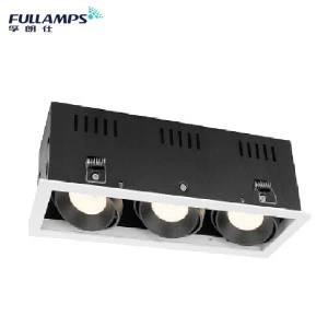 ceiling recessed square led downlight 3*7w 3*10w led grille lights
