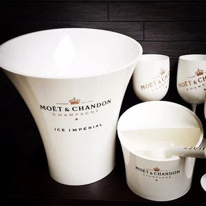 Champagne Moet & Chandon acrylic white Ice Bucket