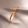 Charm bracelet making kits Rose Gold Plated 925 Sterling Silver White bracelet jewelry