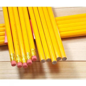 Cheap Customized 2# Yellow Pencil HB Pencil with Eraser