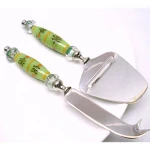 Cheese Spreader Set Of 4 Pieces Red & Green Beads