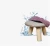 Import Children mushroom shaped solid wood shoes stool ottoman wooden stool from China