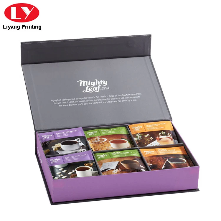 China Manufacturer Luxury Cardboard Magnetic Tea Set Packaging Tea Gift Box