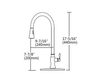 China Supply Durable cUpc Deck Mounted Single Handle Brass Kitchen Water Faucet