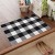 Import China Washable Cotton Buffalo Plaid Door Mat With Black And White Plaid from China
