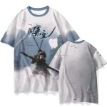 Chinese Traditional Anime Multi Styles Black Myth Monkey King Wukong Short Sleeve T-Shirt for Men
