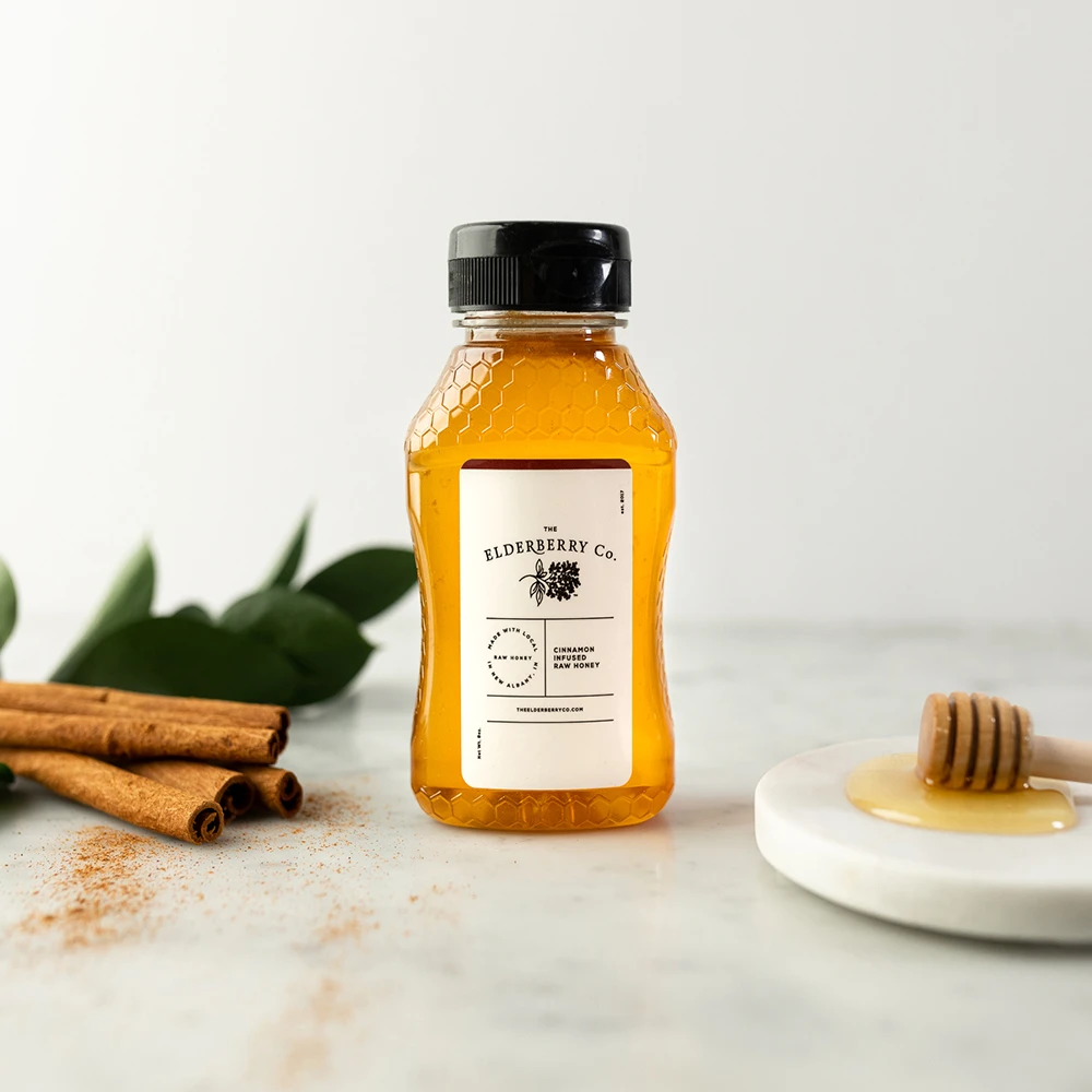Cinnamon Infused Raw Honey Bottle Harvested In Environmentally Clean Areas Honey Jar Premium Quality