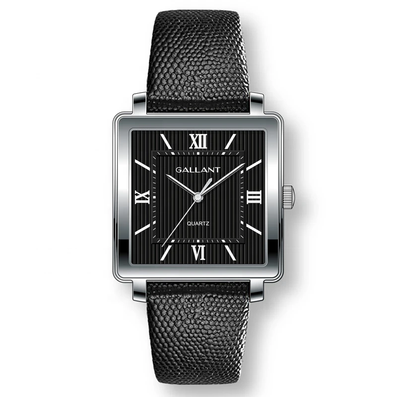 Classic oem square shape watches japan movt quartz stainless steel sapphire glass custom logo quartz watch