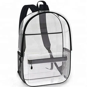 clear PVC backpack