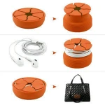 Clip Cord Organizer Earphone Wrap Wire Management Soft Silicone Cable Winder