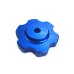 CNC aluminum valve knob part with anodized