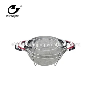 Colored food cover lid wire mesh baskets with handles