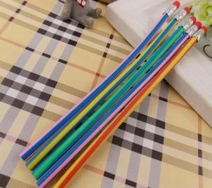 Colorful Magic Bendy Flexible Soft Pencil With Eraser For Kids Office School Stationery Writing Gift