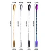 Colorful Stainless steel bar mixing spoon cocktail mixing spoon Double available