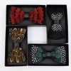 Colorful Wedding Feather Bow Tie Natural Material Handmade Bow ties with Gift box wholesale