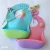 Comfortable  Silicone Feeding Bib Waterproof Adjustable Snaps Baby Bibs For Infants And Toddlers With Food Catcher Pocket