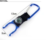 compass Hot sale bottle of mineral water buckle quick draw carabiners hanging with compass