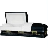 Competitive price American style burial products half couch metal casket