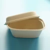 compostable eco friendly sugarcane bagasse dinnerware Sets serving platter pasta charger plates lunch box tray