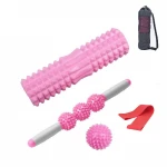 Convenient Yoga Column Set Massage Stick Hedgehog Ball Fascia Ball Set Hollow Foam Shaft Yoga Column Three-piece Set