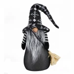 COPYRIGHT Halloween Gnome Witch Swedish Tomte Nisse Santa Light Up Dwarf Elf Doll Toy for Holiday Indoor Table Desk Top Onrament