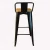 Import Counter Height Bar Stools industrial commercial restaurant metal wooden seat bar stool Chair with Low Back from India