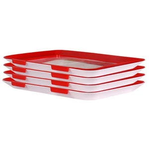 Creative Plastic Food Keeping Preservation Storage Kitchen Microwave Cover Container Clever Tray