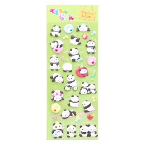 Custom  3D Cute Animals Soft Safe Eco-friendly Puffy stickers For Kids DIY