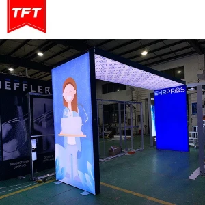 Custom Aluminum Modular Frameless Led Light Box Fabric Trade Show Booth 10x10