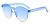 Import custom big frame woman fashionable mirrored trendy transparent Rimless sunglasses from China