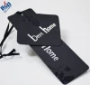 Custom Black card Paper Hang Tag UV Printing Garment Black Cardboard Tags, Hangtag For Clothing