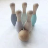 Custom Color And Size Wooden Bowling Ball Toy