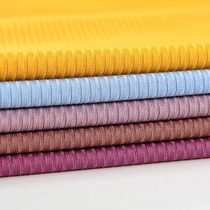 Custom Design 180GSM Polyester Spandex Digital Printed Rib Knit Rayon ribbed jersey Sportswear fabric