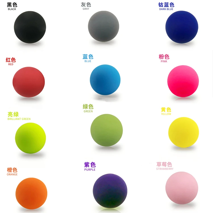 Custom Logo All Kinds of Size High Quality  Silicone Lacrosse Massage Ball